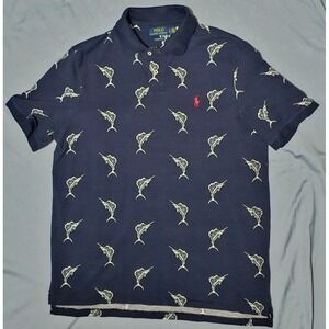 Polo Ralph Lauren Polo Shirt Mens Large Sailfish Embroidered Nautical‎ Top